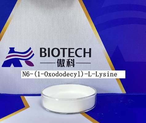 Kosmetische Zusätze N6- (1-Oxododecyl) - weiße Pulver-Probe 95% L-Lysin Cas 52315-75-0