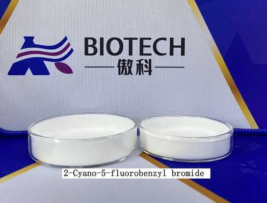 Bromid CAS No der API-Vermittler 2-Cyano-5-fluorobenzyl. 421552-12-7 Weiß ähnliche feste Reinheit 98% C8H5BrFN