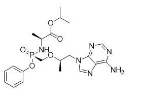 API-Vermittler Tenofovir Alafenamide CAS No 379270-37-8 für TFA weiß zu elfenbeinfarbener Pulver-Reinheit 99%