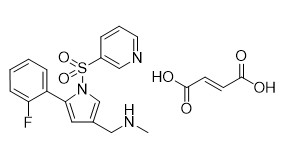 99% Reinheit Vonoprazan-fumarsaures Salz CAS 1260141-27-2 weiß zu den elfenbeinfarbenen kristallenen Pulver-API-Vermittlern