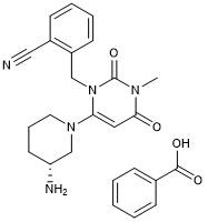 Alogliptin Benzoate CAS Nr. 850649-62-6 Reinheit 99% C25H27N5O4 Weißes oder quasi-weißes kristallines Pulver