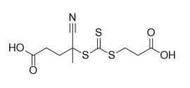 4-((((2-Carboxyethyl)thio)carbonothioyl)thio)-4-cyanopentansäure CAS-Nr. 2055041-03-5 C10H13NO4S3 Gelbes Pulver