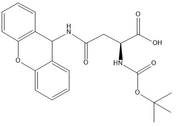 CAS 65420-40-8 Boc-Asn Xan-OH Aminosäurederivate mit 98% Reinheit C22H24N2O6 Weiß bis nichtweißes Pulver