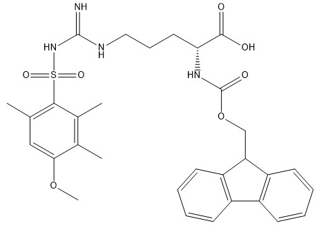 Aminosäure-Ableitungen CAS 120075-24-3 Fmoc-D-Arg (Mtr) - OH- C31H36N4O7S der Reinheits-98%